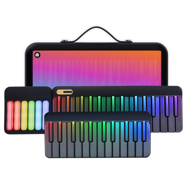 Portable Learning Digital Piano with Rainbow LED Keys | 256 Tones | 100+ Auto Chords