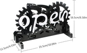 Mechanical Gear Open/Close Sign – Twist to Flip | Buy One Get One Free!