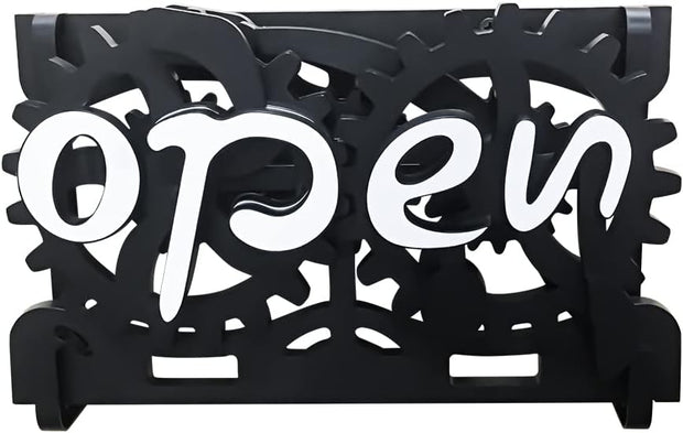 Mechanical Gear Open/Close Sign – Twist to Flip | Buy One Get One Free!