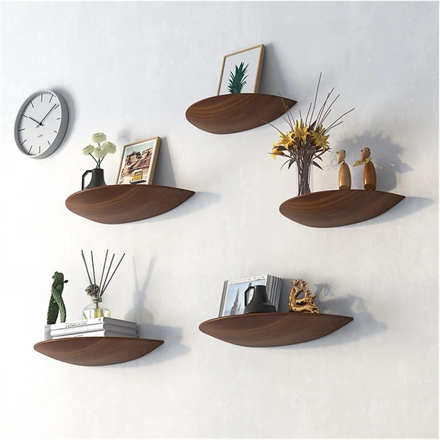 Elevate Your Walls in Style – Modern Half-Moon Floating Shelves for Stunning Wall Decor