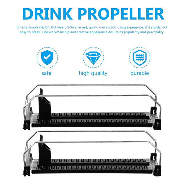 Transform Your Fridge! – Self-Pushing Drink Display Racks for Refrigerator, Pantry & More