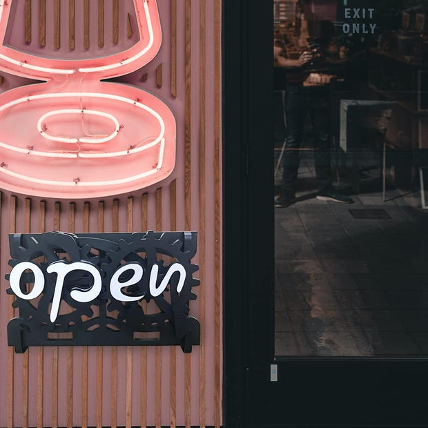 Mechanical Gear Open/Close Sign – Twist to Flip | Buy One Get One Free!