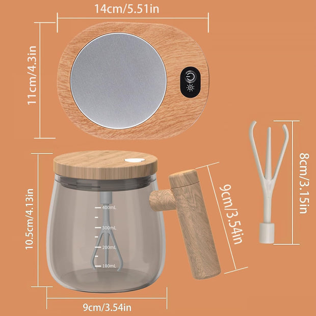 Self-Stirring Electric Mug – Auto-Mixing & Heating Cup | Constant Temperature Coaster for Coffee, Tea & Protein Drinks