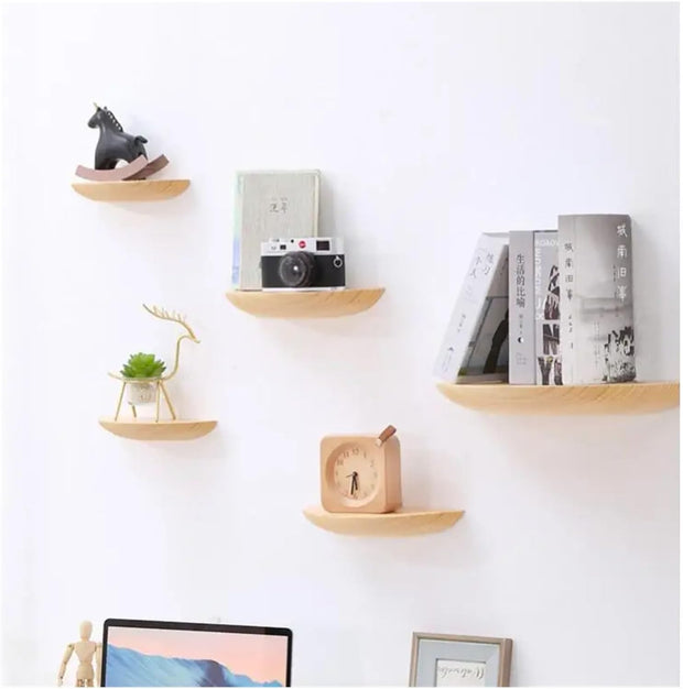 Elevate Your Walls in Style – Modern Half-Moon Floating Shelves for Stunning Wall Decor