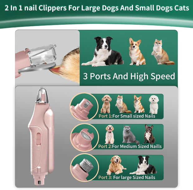 USB Rechargeable Nail Clippers with Quick Sensor – Safe Grooming for Dogs & Cats