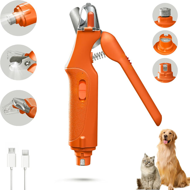 USB Rechargeable Nail Clippers with Quick Sensor – Safe Grooming for Dogs & Cats