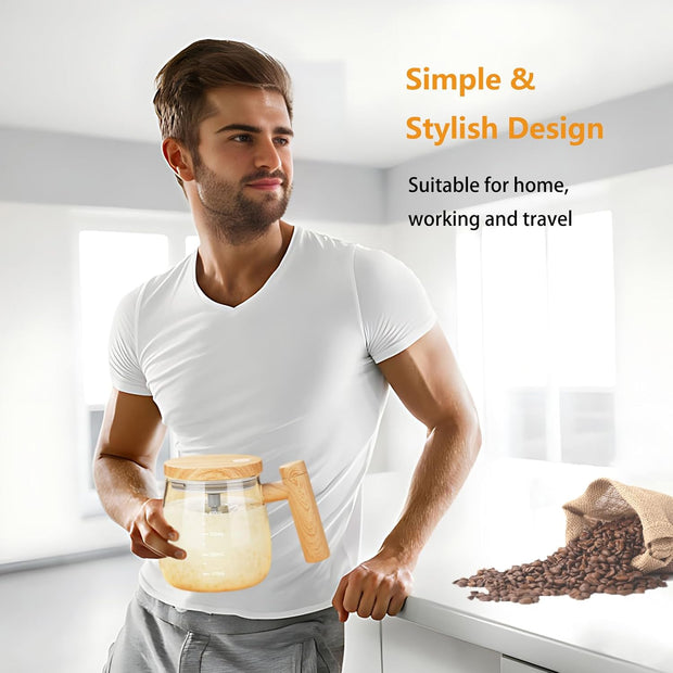 Self-Stirring Electric Mug – Auto-Mixing & Heating Cup | Constant Temperature Coaster for Coffee, Tea & Protein Drinks