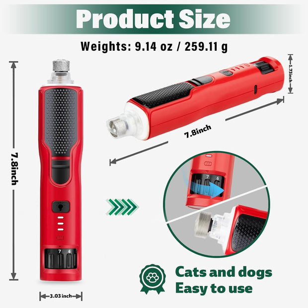 USB Rechargeable Nail Clippers with Quick Sensor – Safe Grooming for Dogs & Cats
