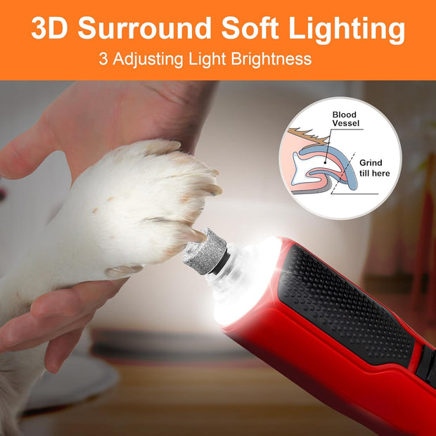 USB Rechargeable Nail Clippers with Quick Sensor – Safe Grooming for Dogs & Cats