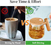 Self-Stirring Electric Mug – Auto-Mixing & Heating Cup | Constant Temperature Coaster for Coffee, Tea & Protein Drinks
