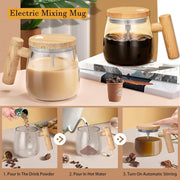Self-Stirring Electric Mug – Auto-Mixing & Heating Cup | Constant Temperature Coaster for Coffee, Tea & Protein Drinks