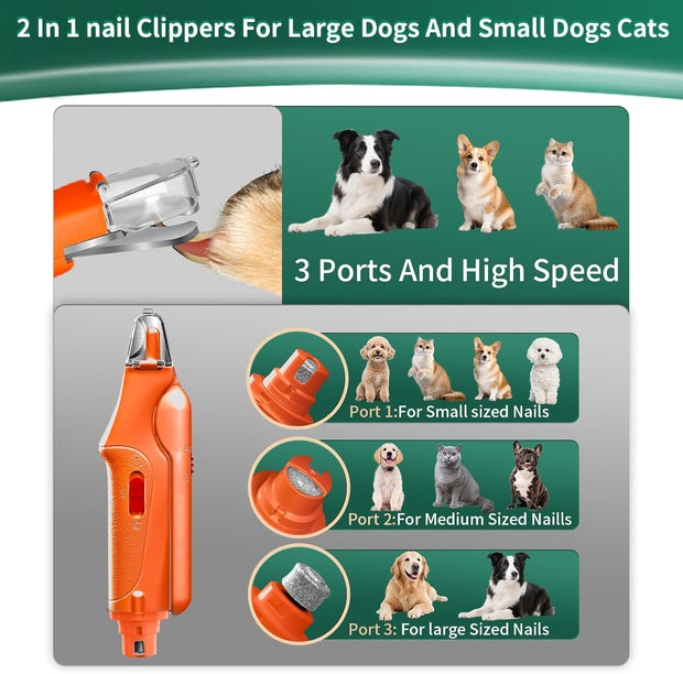 USB Rechargeable Nail Clippers with Quick Sensor – Safe Grooming for Dogs & Cats