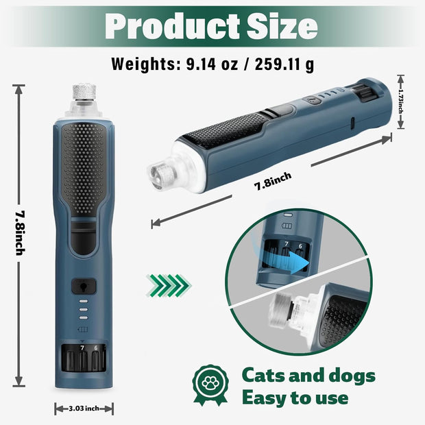 USB Rechargeable Nail Clippers with Quick Sensor – Safe Grooming for Dogs & Cats