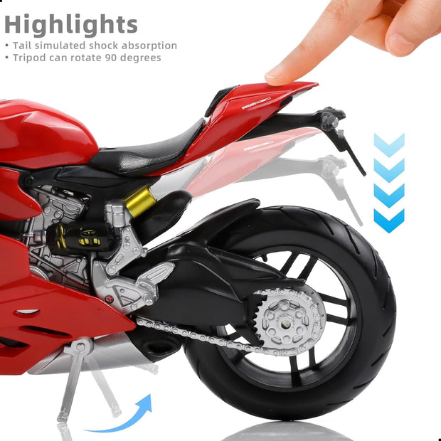 1:12 Mini Motorcycle Model – Diecast Collectible | Realistic Superbike Replica for Display & Gifts