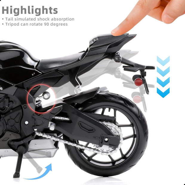 1:12 Mini Motorcycle Model – Diecast Collectible | Realistic Superbike Replica for Display & Gifts