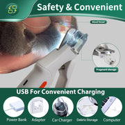 USB Rechargeable Nail Clippers with Quick Sensor – Safe Grooming for Dogs & Cats