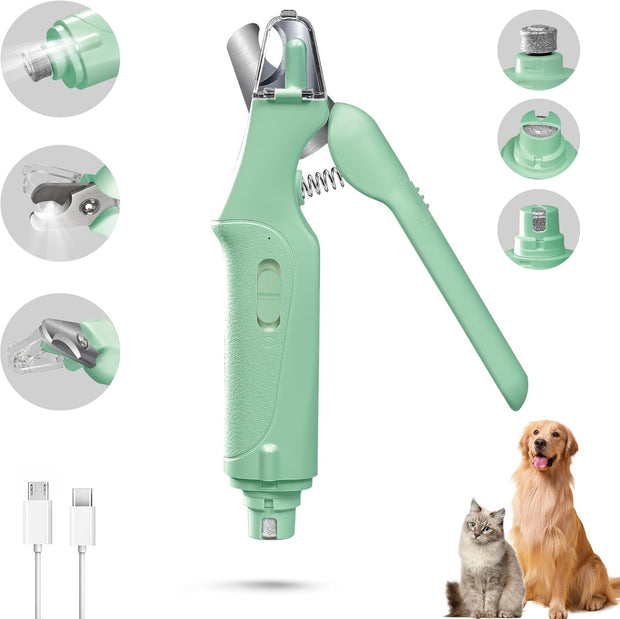 USB Rechargeable Nail Clippers with Quick Sensor – Safe Grooming for Dogs & Cats