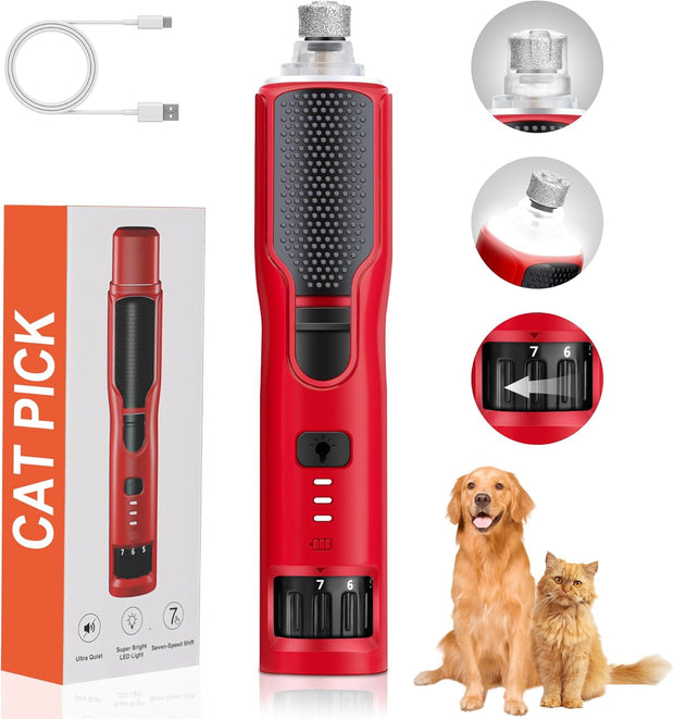 USB Rechargeable Nail Clippers with Quick Sensor – Safe Grooming for Dogs & Cats