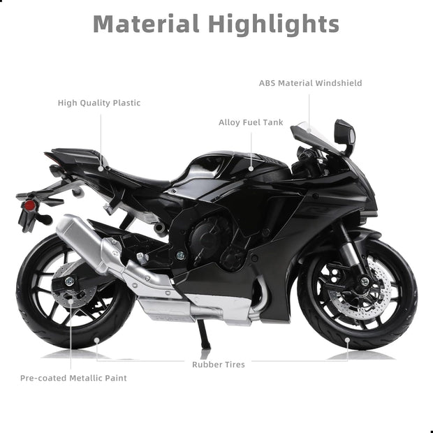 1:12 Mini Motorcycle Model – Diecast Collectible | Realistic Superbike Replica for Display & Gifts