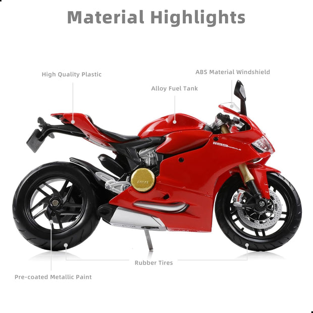 1:12 Mini Motorcycle Model – Diecast Collectible | Realistic Superbike Replica for Display & Gifts