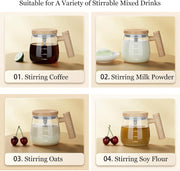 Self-Stirring Electric Mug – Auto-Mixing & Heating Cup | Constant Temperature Coaster for Coffee, Tea & Protein Drinks
