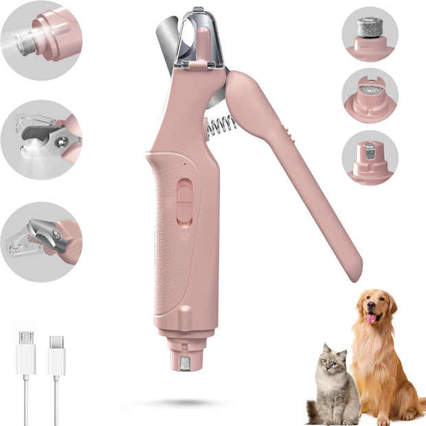 USB Rechargeable Nail Clippers with Quick Sensor – Safe Grooming for Dogs & Cats