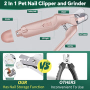 USB Rechargeable Nail Clippers with Quick Sensor – Safe Grooming for Dogs & Cats