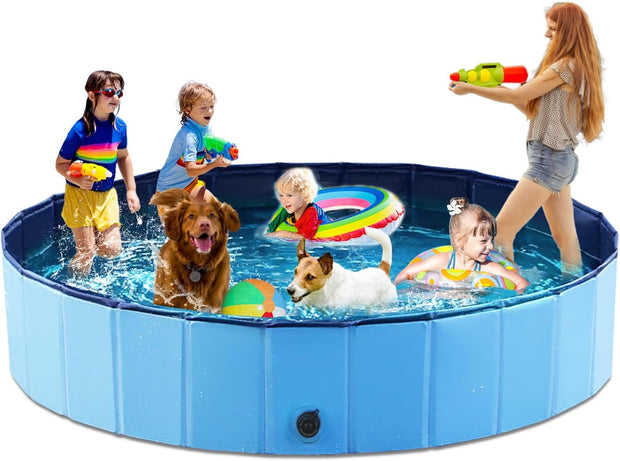 Paws & Splash” Foldable Dog Pool – Summer Fun in a Snap!