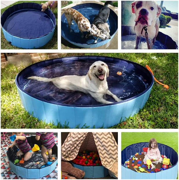 Paws & Splash” Foldable Dog Pool – Summer Fun in a Snap!