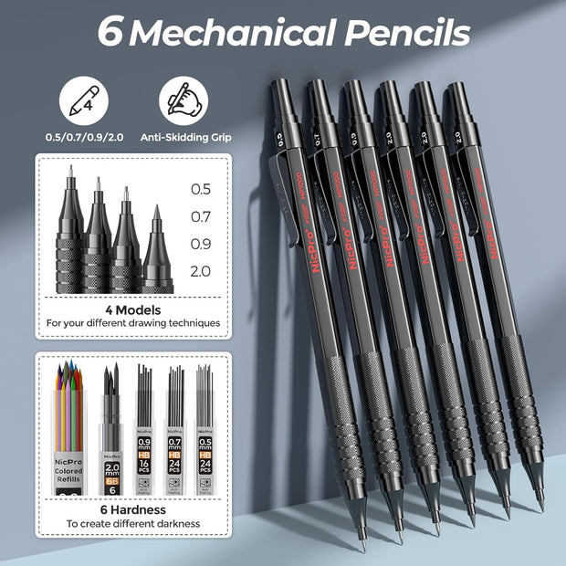 Complete 58PCS Drawing Set – Everything You Need to Sketch, Ink, and Create Like a Pro