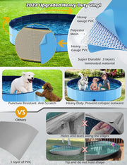 Paws & Splash” Foldable Dog Pool – Summer Fun in a Snap!