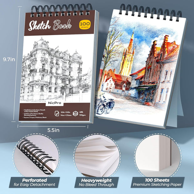 Complete 58PCS Drawing Set – Everything You Need to Sketch, Ink, and Create Like a Pro