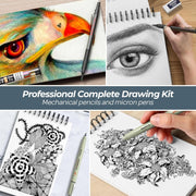 Complete 58PCS Drawing Set – Everything You Need to Sketch, Ink, and Create Like a Pro