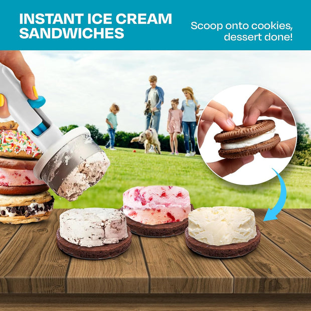 Ice Cream Sandwich Scoop, Easy Release Sandwich Cookie Scoops for Evenly Sized Gelato Scoops, Ice Cream Scoop with Trigger for Effortless Serving, Stainless Steel Food Scoopers for Kitchen