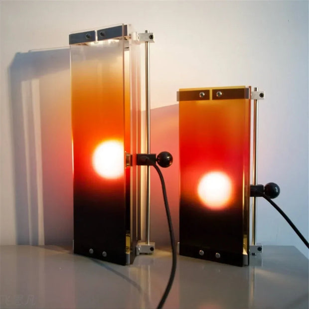 Sunset Glow Acrylic Table Lamp — Warm, Cozy Ambiance with Modern Industrial Style