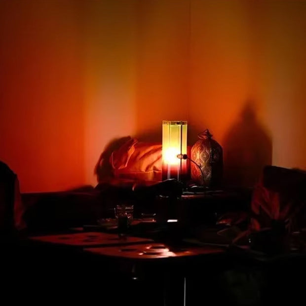 Sunset Glow Acrylic Table Lamp — Warm, Cozy Ambiance with Modern Industrial Style