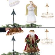 Christmas Tree Topper Holder – Universal Spiral & Pivot Support | Perfectly Straight Stars, Angels & Finials