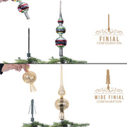 Christmas Tree Topper Holder – Universal Spiral & Pivot Support | Perfectly Straight Stars, Angels & Finials