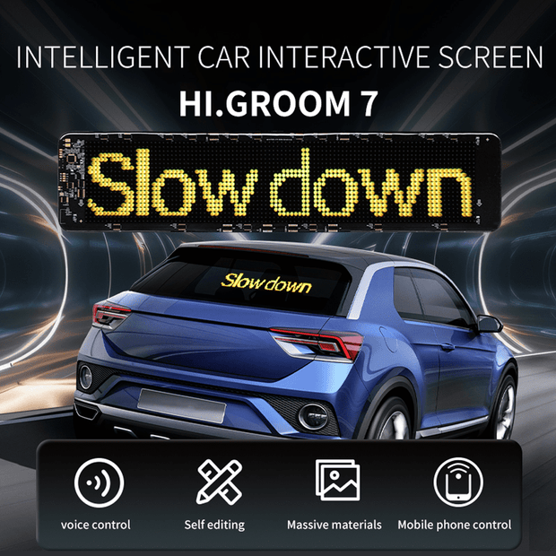 DIY Car LED Screen with 8000+ Animations and Easy App Sync